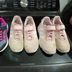 Girls pink adidas 2 and 3